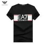 ea7 slim fit cotton printed t-shirt ea7 mid trip black